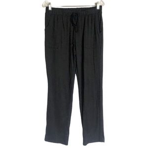 Lucky Brand Black Lounge Pants Womens Size S Drawstring Waist Pockets Knit Pjs